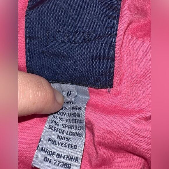 J. Crew Vintage Linen Dress and Blazer Single Button Academia Office Size 6 - Picture 10 of 13